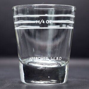 LLBO Shot Glass With Measurement Lines Liquor Licence Bureau Ontario Canada 60s